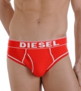 Great underwear fashion isn't a stretch with these colorful briefs from Diesel.