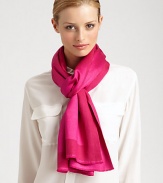 Sumptuous silk and cashmere are woven together to create a plush wrap with solid frame border.Cashmere/Silk24 X 76Dry cleanImported