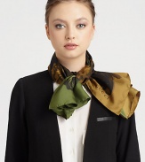 An autumn-inspired floral print bedecks a sumptuous silk twill wrap.Silk twillAbout 35.4 X 35.4Dry cleanMade in Italy