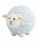 Your little one will always look after his savings in the too-cute Little Boy Blue sheep bank from Gorham. With a curly blue coat, pink ears and button nose, it's irresistible to parents and kids alike.
