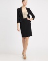 Impeccably tailored in a classic pencil silhouette, with just a hint of stretch for a flattering fit.Self waistbandFront and back dartsBack ventConcealed back zipStretch silk liningAbout 23 long51% rayon/46% acetate/3% spandexDry cleanMade in Italy of imported fabricAdditional Information Women's Premier Designer & Contemporary Size Guide 
