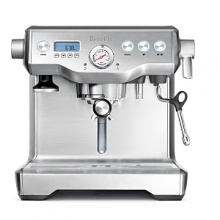 Become your own best barista--The Dual Boiler Espresso Machine from Breville lets you whip up perfect lattés and cappuccinos like a pro. Machine features a double boiler system that lets you brew shots of espresso while simultaneously frothing milk. Intuitive controls make it easy to master the art of coffee, complete with a shot clock to help you fine-tune your shot-pulling technique. Become your own best barista--The Dual Boiler Espresso Machine from Breville lets you whip up perfect lattés and cappuccinos like a pro. Machine features a double boiler system that lets you brew shots of espresso while simultaneously frothing milk. Intuitive controls make it easy to master the art of coffee, complete with a shot clock to help you fine-tune your shot-pulling technique.