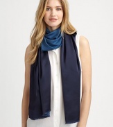A two-tone style with baby fringe details. SilkAbout 25½ X 71Dry cleanMade in Italy