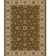 Rendered with intricate floral designs in a sumptuous green and neutral color palette, this area rug set from Kenneth Mink offers a cohesive look for your entire home. Woven of plush olefin for lasting softness and durability. Includes five rugs.