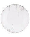 Bone china with platinum edges drips glittering icicles on slick, snowy white from Lenox Lifestyle dinnerware. The dishes, like this Platinum Ice salad plate, are a recipe for cool in modern decor, delivering unique, unforgettable style to quiet meals and casual get-togethers. Qualifies for Rebate