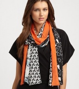 An unique style with various printed stripes in soft silk. SilkAbout 20 X 80Dry cleanImported 
