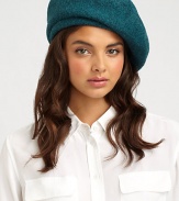 A classic beret is crafted in softly spun wool with adjustable inner band for a perfect fit.WoolAdjustable inner bandPindot linedHand washImported