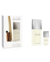 A sensation of sparkling freshness combined with warm, woody accents creates a timeless, classic scent.Discover the Issey Miyake signature scent, L'Eau d'Issey Pour Homme, with a limited-edition two-piece set, featuring a 4.2 oz. Eau de Toilette Spray paired with a travel-size mini spray.