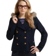 Adorable for the cold weather, this Tommy Girl jacket warms you up in chic style!