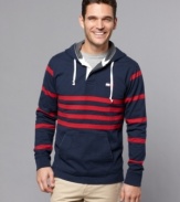 Layer up for the season in this sporty sweatshirt from Tommy Hilfiger.