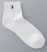 Round out your collection of staples with this six-pack collection of Polo Ralph Lauren socks.