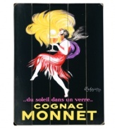 All signs point to Monnet Cognac. With the famous French ad and a wonderfully distressed finish, this wooden wall art promises sunshine in a glass and irresistible vintage charm. Great for the kitchen, bar or game room.