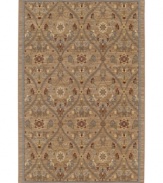 Update with some of Karastan's most eye-catching colors in the Elan area rug. Incorporating robin's egg blue, henna and beige with a classic repeating motif in luxurious New Zealand wool, it offers effortless, long-lasting fashion for any room.