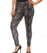 INC's beloved plus size leggings are back with an on-trend snakeskin print that feels so right for fall! (Clearance)