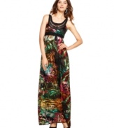 Go for a fierce spring look with this mixed animal-printed Desigual maxi dress -- perfect for standout style!