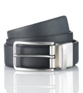 Sleek and refined, this Calvin Klein belt proves you don't need bells & whistles to create a signature look.