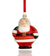 All belly, the Pudgy Santa ornament from Vaillancourt harkens back to another era. A design inspired by antique chocolate molds but crafted of hand-painted glass adds one-of-a-kind style to every Christmas tree.