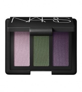 Sophisticated and striking combinations of NARS eyeshadow shades. Worn separately or together, all Trio Eyeshadow shades feature micronized powders that are highly pigmented, long-wearing and crease-resistant. Color glides on smoothly and evenly and blends effortlessly. True color applicationCan be applied dry or with a dampened brush for more intensityMulti-function use for shading, lining and highlighting the eyes 