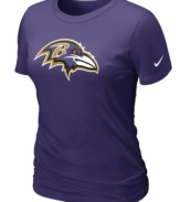 Team player. Show support for your favorite football team in this Baltimore Ravens NFL t-shirt from Nike.