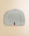 A cozy cable-knit hat crafted in a plush cashmere and cotton blend will keep little heads toasty.Ribbed brim50% cotton/50% cashmereHand washImported