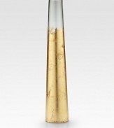 The height of artisanal elegance, this striking, handcrafted piece is finished with a metallic leaf effect. Available in genuine gold or silver leaf.20 tallTop, 2.2 diameterBottom, 4.6 diameterGlassHand washImported