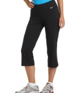 Nike's cotton capri pants feature signature Dri-Fit technology to keep you cool during your hottest workouts!