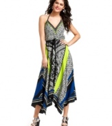 Bold stripes add loads of zing to the classic color story on this dress from Rampage! Style the frock with a pair of strappy platforms for a sports-influenced look that transitions from day to night!