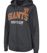 Give it up for the team you love. This Majestic Apparel Giants hoodie is the ultimate show of support--fitted for a woman's body!