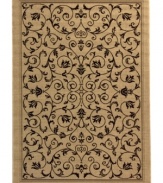 Indoors or out, this beautiful rug offers lasting elegance and durability. Safavieh's enhanced polypropylene fibers create a resilient construction that withstands the elements outside or the heavy foot traffic in your busy family room.