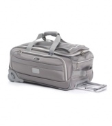 Comfort is along for the ride in this ultra-durable and incredibly lightweight duffel that converts from over-the-shoulder carryall to effortless rolling bag in mere seconds. Expands up to 2 inches to accommodate the unexpected with a TSA-approved lock to protect your belongings every step of the way. Limited lifetime warranty.