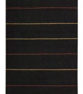 Subtle striping gives way to understated sophistication in the Horizon area rug from Calvin Klein. Generously thick wool fibers are hand tufted in India for remarkable strength and detailed design. Perfect for mixing with any style decor.