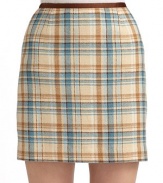 THE LOOKRibbon waistbandWaist dartsConcealed back zipperTHE FITAbout 16 from natural waistTHE MATERIAL60% wool/40% viscoseAcetate liningCARE & ORIGINDry cleanImported