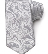 BOSS Black reinvents a classic with this paisley printed silk tie.