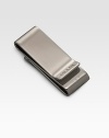 Handsome, double-sided silvertone design with an engraved logo detail. 1¼ X ¾ Made in Italy 