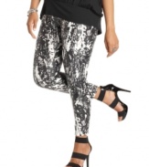 Go wild with INC's snakeskin-printed leggings! The abstract pattern makes them perfect for pairing with colorful tunics.