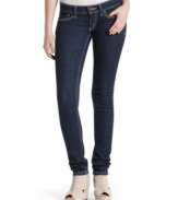 Levi's combines a classic dark wash with a trend-right skinny leg style in this pair of jeans designed to be a closet staple!