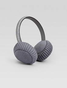 Soft wool earmuffs with a logo-embossed leather band to keep her fashionably warm. Top logo-embossed leatherWool/leatherImported