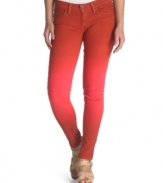 Take a dip in the color pool! Levi's 535 denim leggings sport the brightest hues and a killer ombre wash.