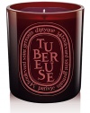 The classic Tubereuse scent presented in a mouth-blown glass tinted during production for a shiny finish that lets you see the candle flame. Tubereuse scent recalls the dusk, the heady fragrance of this intoxicating, beguiling flower deploys its captivating sensuality. Size: 10.2 oz.Floral50-60 hours burn timeKeep wick trimmed to ½ to ensure optimal useHand poured and made in France