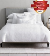 The finishing touch! This Embroidered Diamonds bedskirt completes the look of your Hotel Collection bedding ensemble with clean, perfectly tailored style.