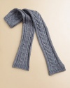 Versatile scarf in a cold-conquering wool blend with timeless cable-knit construction and ribbed trim. Merino wool/polyester/acrylicHand washImported