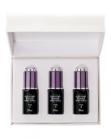 Wake up looking well-rested and luminous. The Capture Totale 21-Night Renewal Treatment, to be used every season, progressively renews the look and feel of your skin.Week 1, the skin is smoother and more even. Its radiance is enhanced.Week 2, the skin's surface is refined and more uniform.Week 3, the skin is firmer, smoother and more luminous. The incorporation of calamansi allows the skin to regain 100% of the energy it needs for its nighttime regeneration and repair.