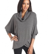 Soft and chic--Style&co.'s latest sweater is designed with a flattering silhouette and fashion-forward tulip hem.