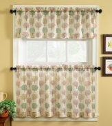 Introduce a bit of natural inspiration to your kitchen with the Orchard window valance collection from Peri. So delightful, this modern tree motif creates an instant, happy update on breezy voile.