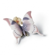 Butterfly garden. The fanciful A Moment's Rest figurine captures the quiet beauty of a butterfly in handcrafted Lladro porcelain.