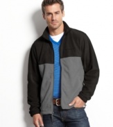 Send out a cool vibe with this warm, lightweight fleece jacket from Columbia.