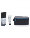 L'Eau d'Issey Pour Homme Sport celebrates its first holiday in the house of Miyake with a 3-piece gift set featuring: Eau de toilette spray, 3.3 oz.; all-over shampoo, 2.5 oz. and a sporty, limited-edition travel case, all for the price of the spray. Made in France. 