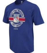 Bare your Broadway affinity with this New York Rangers NHL t-shirt from Reebok.