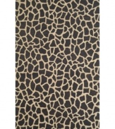 Take a step up in interior decor. Replicating the unique look of giraffe skin, the Seville rug adds texture to family rooms, dining rooms and other living spaces, small and large. Hand-tufted in India, the rug is woven from plush wool for supreme softness and durability.