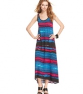 Boho gets a modern makeover with this DKNYC tie-dye maxi dress -- perfect for a simple yet stylish summer look!